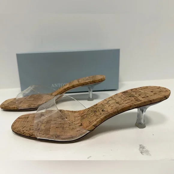 Antonio Melani Cork Sandals with Clear Straps - Picture 2 of 6
